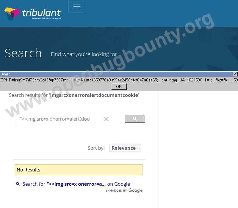 tribulant.com  vulnerability