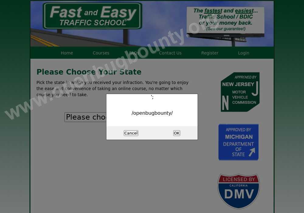 fast-and-easy-traffic-school.com  vulnerability