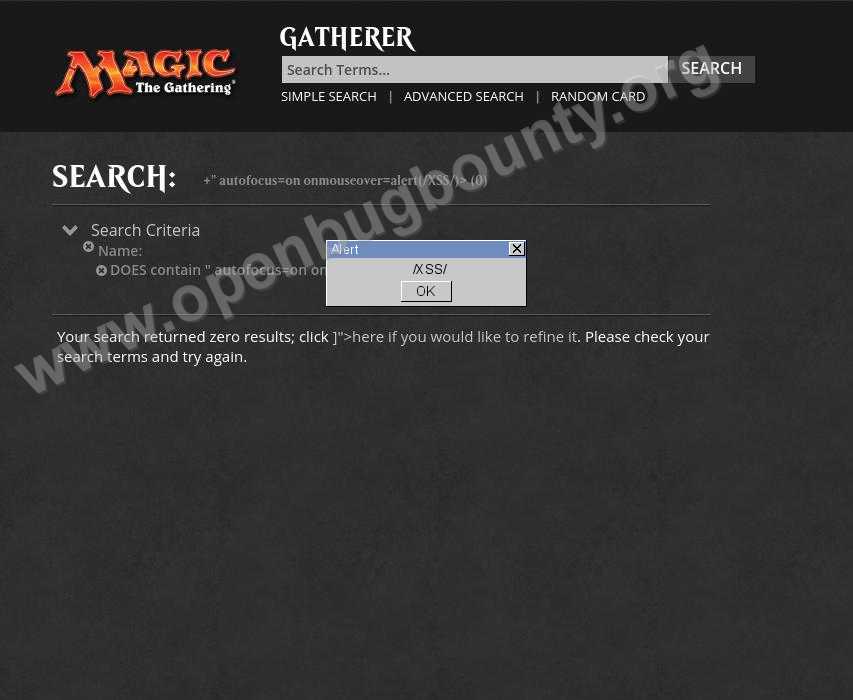 gatherer.wizards.com  vulnerability